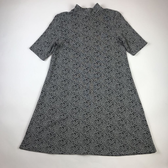 Fleur Bleue Womens A Line Dress Gray High Neck M - Picture 2 of 4
